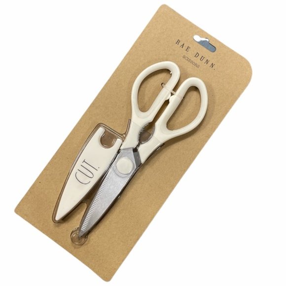 NEW Rae Dunn CUT Kitchen Scissors w/Sheath - Picture 1 of 4